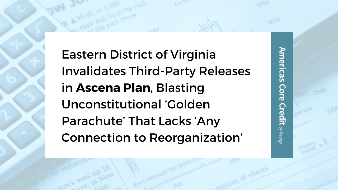 Eastern District of Virginia Invalidates Third Party Releases in